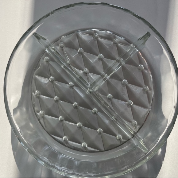 Small vintage glass serving platter - Picture 1 of 2